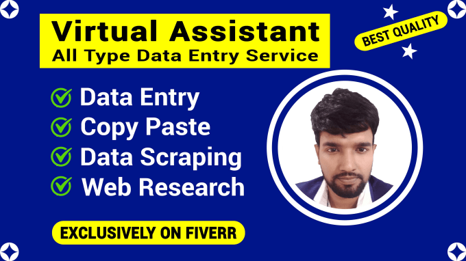 Gig Preview - Do perfect data entry, copy paste, data scraping, web research