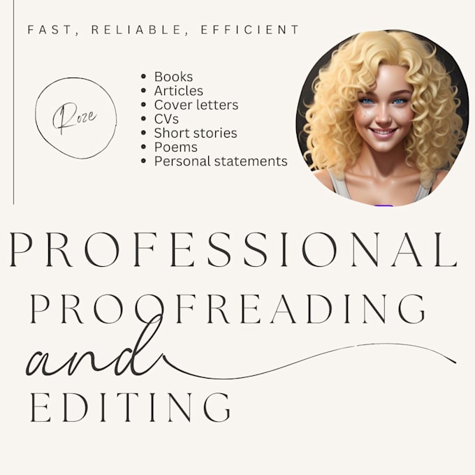 Gig Preview - Proofread and copy edit your work