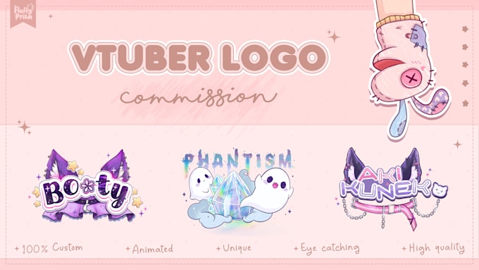 Gig Preview - Design and animate cute logo for vtuber and streamers