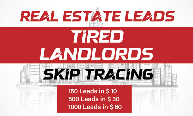 Gig Preview - Provide you updated tired landlord leads with skip tracing