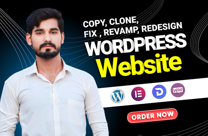 Gig Preview - Design, redesign, build, rebuild, clone, edit, fix or revamp wordpress website