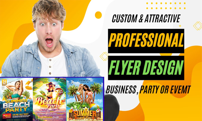 Gig Preview - Design professional party, event or business flyer in 2 hour