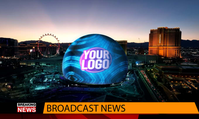 Gig Preview - Display your logo on a sphere in vegas for facebook, tiktok, and instagram short