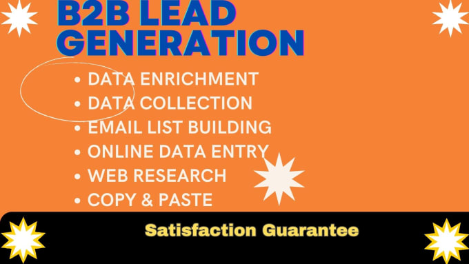 Bestseller - do data enrichment, b2b lead generation, email list building, by using linkedin