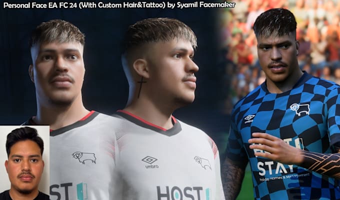 Gig Preview - Make your face for fifa ea sports ea fc 24 and 25 in pc