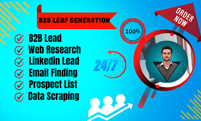 Gig Preview - Provide b2b lead generation for any industry