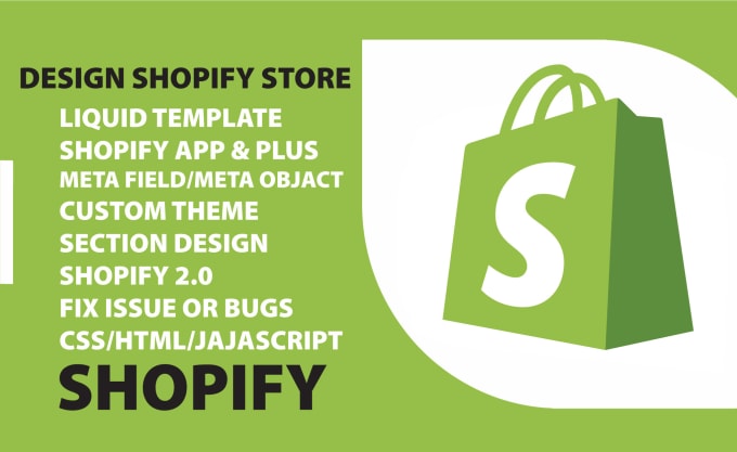 Gig Preview - Create a custom shopify theme or store for you