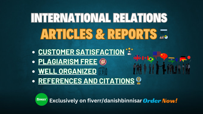 Gig Preview - Research and summarize international relations articles and reports