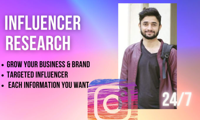 Gig Preview - Research best instagram influencer for business marketing