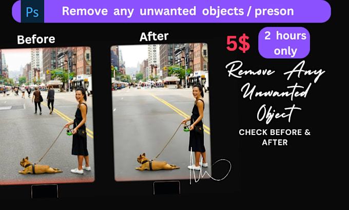 Gig Preview - Remove any object from the images in only 4 hours