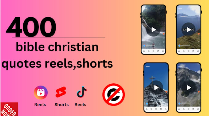 Gig Preview - Professionaly create 400 bible christian quotes  reels,shorts