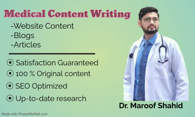 Gig Preview - Write engaging medical, health, beauty SEO articles, blogs as a doctor