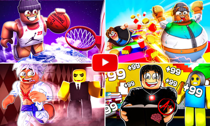 Gig Preview - Design clickbait roblox thumbnail or icon for youtube