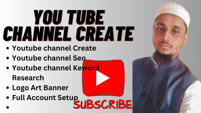 Gig Preview - Create you tube channel professional and full customise