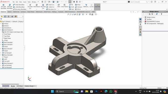 Gig Preview - Do 3d modeling and 2d drawing in solidworks, fusion 360, autocad