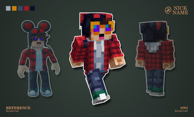 Gig Preview - Make your roblox avatar into a minecraft skin