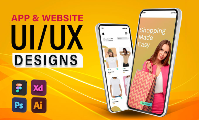 Bestseller - do UI UX design for mobile app UI, website UI UX using adobe xd, figma
