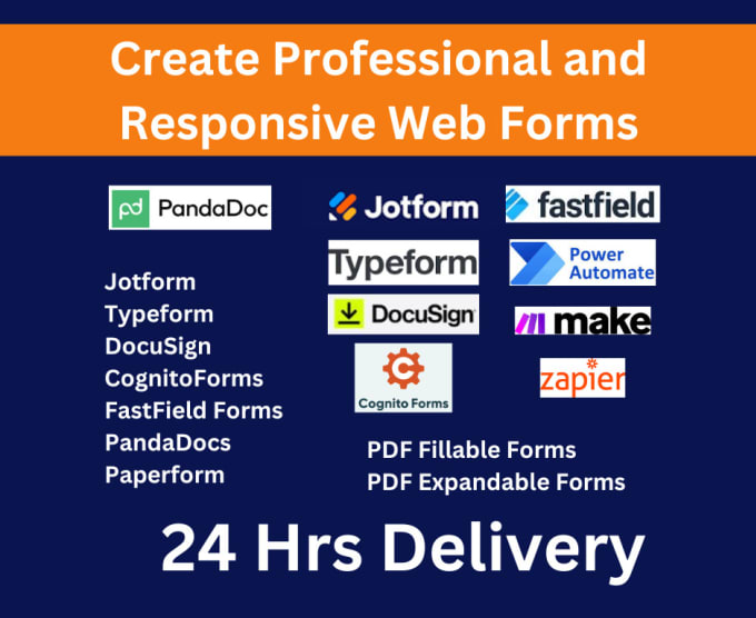 Gig Preview - Create responsive and stunning jotform, typeform, cognitoform, fastfield forms