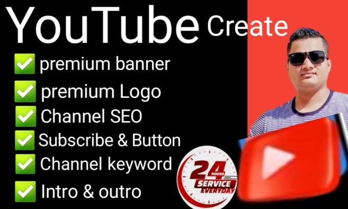 Gig Preview - Create youtube channel with logo art seo intro and outro