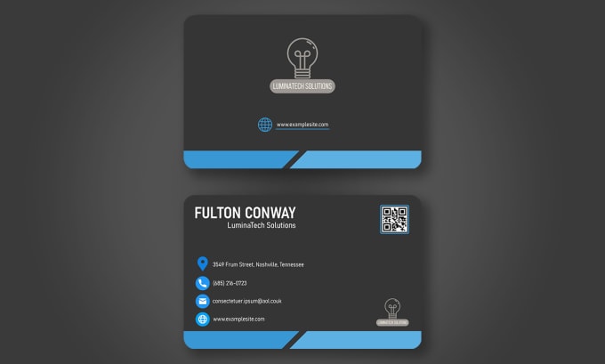 Gig Preview - Do minimalist luxury business card design with qr code