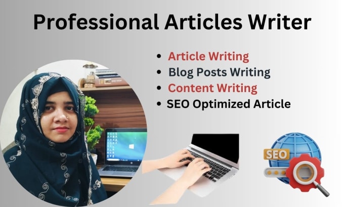 Gig Preview - Write an SEO optimized article or blog post in 24h