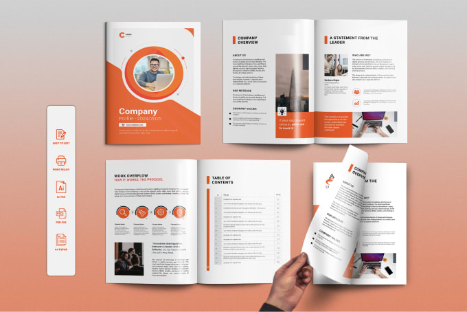 Bestseller - design brochure, company profile, annual report, booklet, ebook, proposal