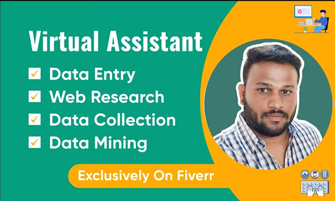 Gig Preview - Be your virtual assistant for your data entry work