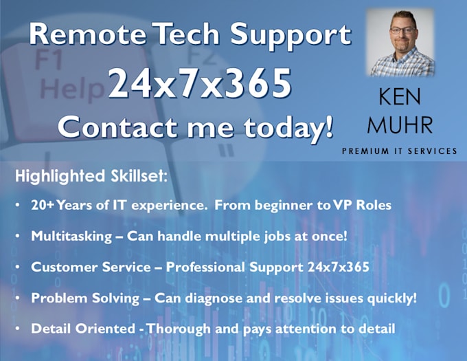 Gig Preview - Provide helpdesk and IT remote support services