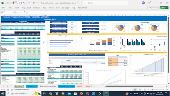 Gig Preview - Do investor ready financial model, saas model, valuation