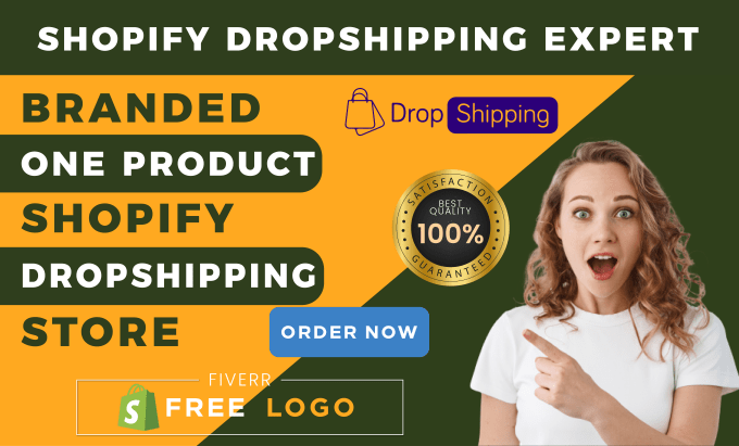 Gig Preview - Create a branded one product shopify dropshipping store or website