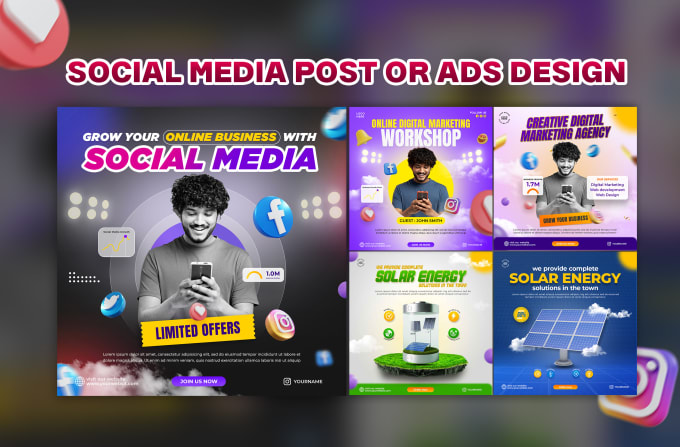 Gig Preview - Do creative social media posts, facebook ads, instagram poster or banner