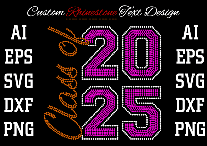 Gig Preview - Do custom rhinestone text design for you