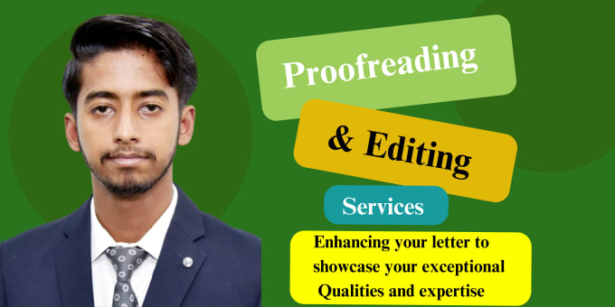 Gig Preview - Proofread your education and job letters