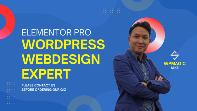 Gig Preview - Create wordpress website design elementor pro