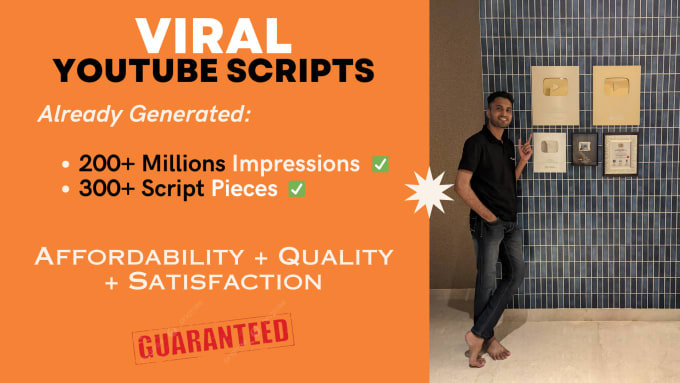 Gig Preview - Write viral youtube scripts in hindi and english