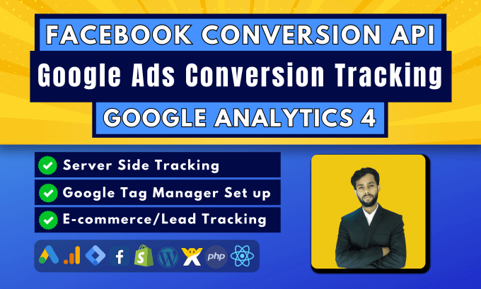 Gig Preview - Facebook conversion API, google ads tracking, ga4 ecommerce, analytics via GTM