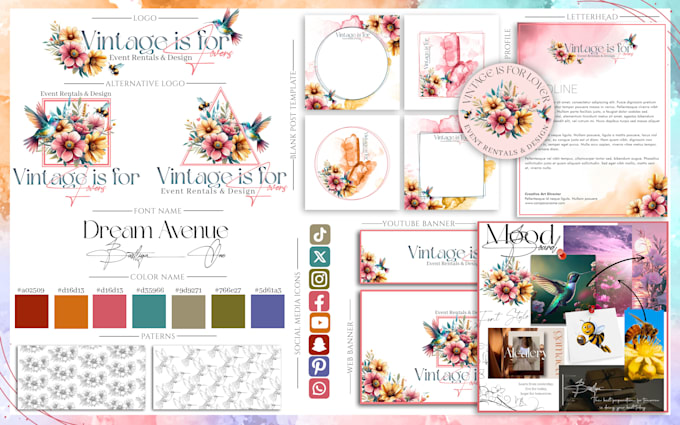 Gig Preview - Design watercolor logo with full branding kit for your business