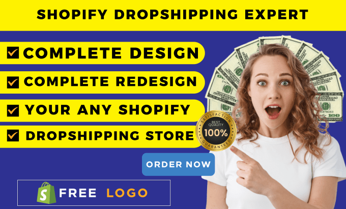 Gig Preview - Complete design or redesign your existing shopify store