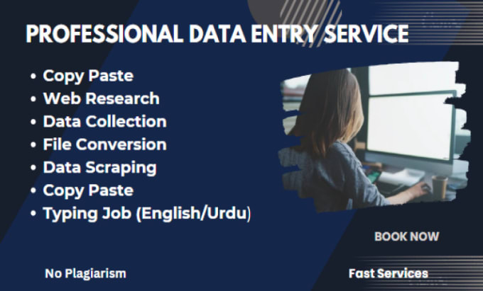 Bestseller - do data entry, web research, copy paste, typing as virtual assistant