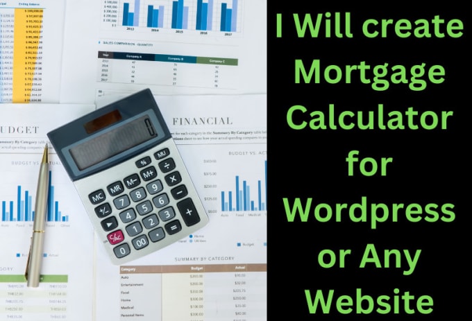 Gig Preview - Create a mortgage calculator for your website