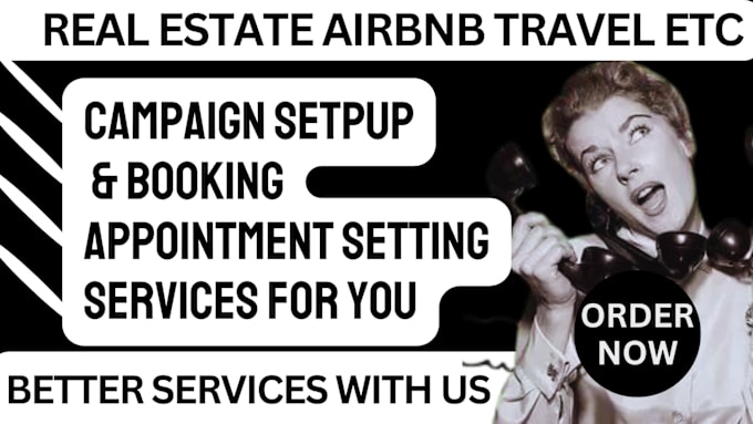 Gig Preview - Setup real estate campaign travel airbnb booking appointment setup sales funnel