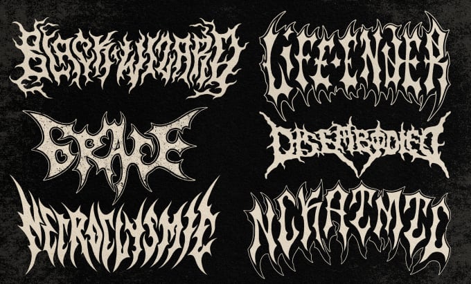 Gig Preview - Create death metal, black metal, metalcore band logo