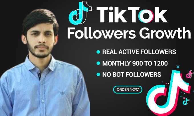 Gig Preview - Grow your tiktok organically and manually