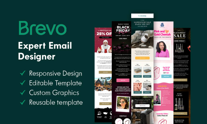 Gig Preview - Design editable brevo email newsletter template