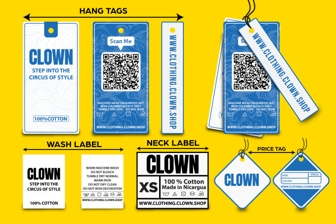 Gig Preview - Design clothing tags, hang tag, wash tag, neck tag or label