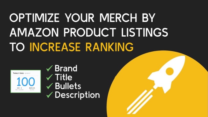 Gig Preview - Professional mba listings for your merch by amazon designs