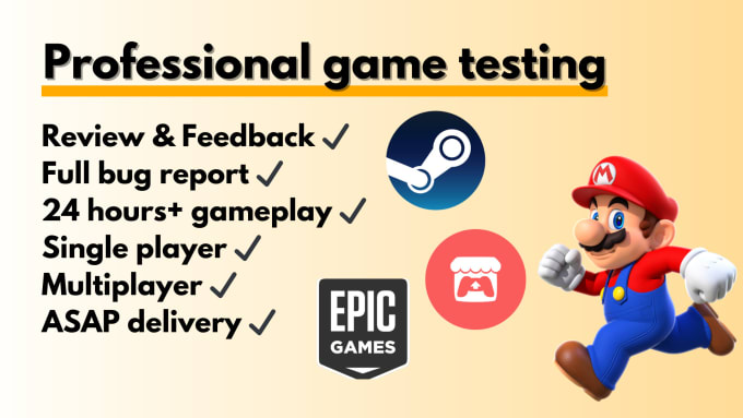 Gig Preview - Test your game professionally on windows or android