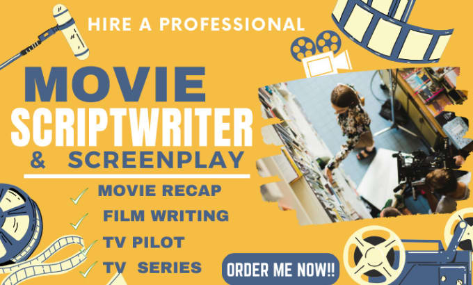 Bestseller - ghostwrite your screenplay, movie script writing, youtube script, film script