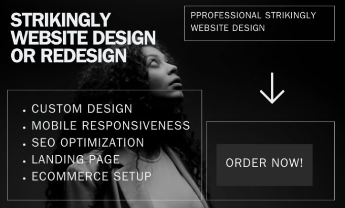 Gig Preview - Design or redesign professional website on strikingly, jimdo, site123, showit