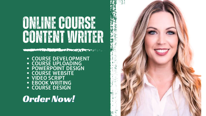 Gig Preview - Create online course content teachable course creation ebook writing ghostwriter